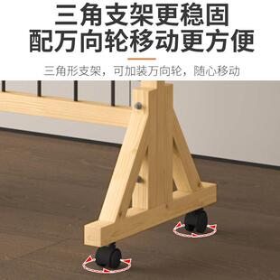 实木折叠款格网落铁地移动画 画展作品幼儿质园/美术展览木网格展