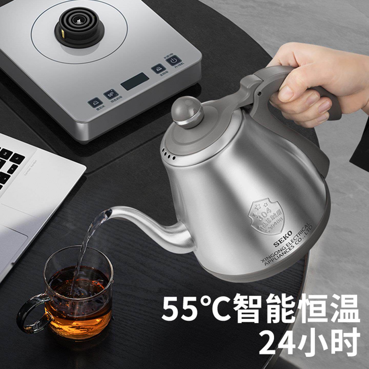 新功自动上W61电热水烧壶3水04不锈钢自动断电防干能智恒温烧水壶