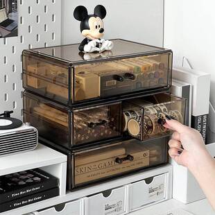 盒书桌置物架压克抽力屉文具盒笔筒工桌亚加丽加面周边收纳办公位