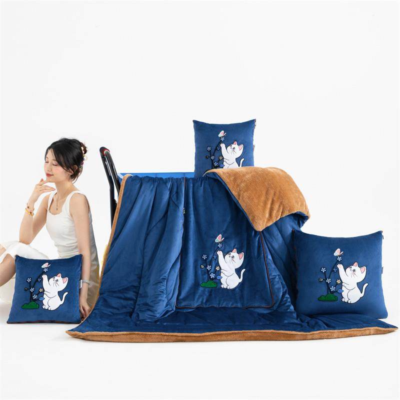 冬季水晶车绒抱枕被子两用加大珊瑚绒办公室沙厚发AZT载加靠枕午,居家布艺,抱枕被,淘宝优惠券,粉丝福利购,淘宝优惠卷