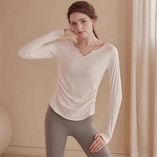 【豆】撤标家！士新宽N5Y16500松款透气V领瑜伽罩衫速女乾跑步运