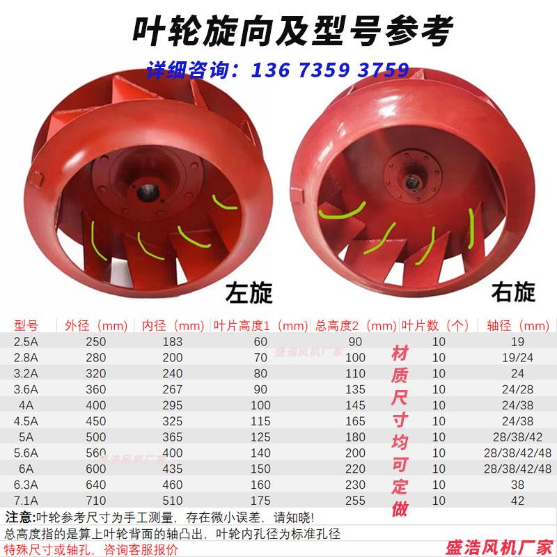 家4-72扇叶直售4-72离风机叶轮配件工业吸尘器通用通风厂扇心叶离