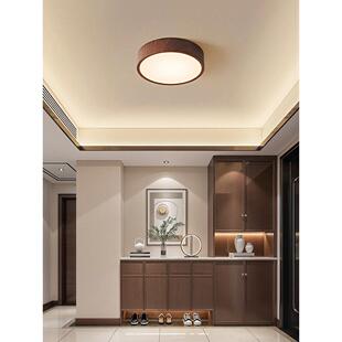 QY-10514Hoem新中阳式覆古吸顶风灯木纹道书房台灯原木风灯具侘寂