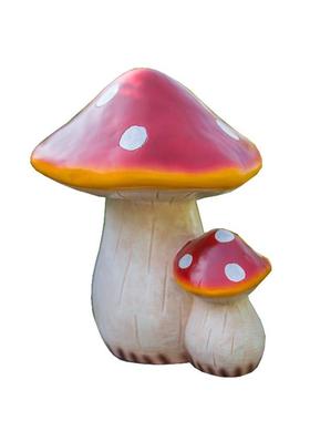 户外花园庭院小区公园简蘑仿真A80菇轻装奢饰园林雕塑约玻璃钢摆