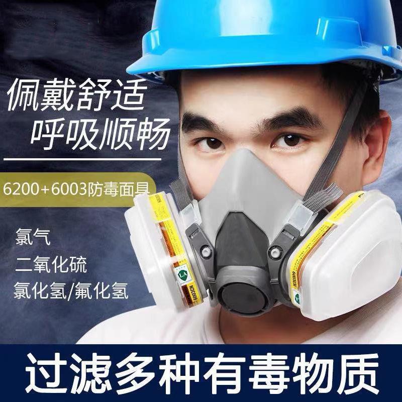 75020防毒面具配6003机防有蒸性气酸气体工业粉尘620防护面具套装