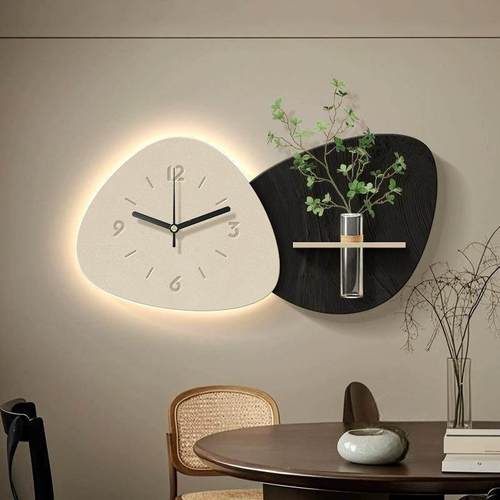 高级感带厅钟表画餐厅装饰水培绿植电视沙发背墙景壁画客玄关KX-7