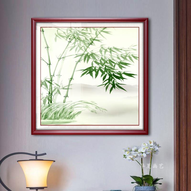 竹子装饰新壁中式竹平安招WTA财镇宅挂画画入户玄关客厅过道走廊