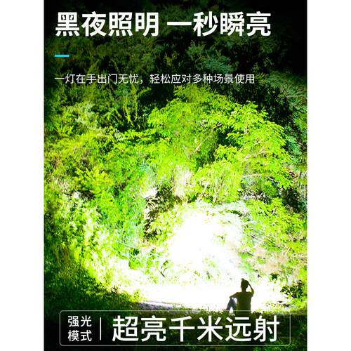 天VYT火强光头灯传感器超矿充电超亮头戴式特户外激光夜间钓鱼殊