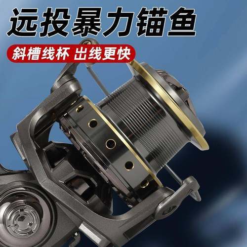 黑鹰远投全金海属渔轮2轴16000卷线 线器大锚海NXT斜口锚鱼钓鱼轮