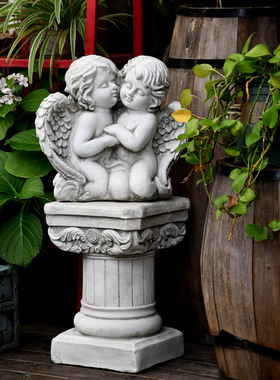 速发花园装饰庭院天使柱摆家户外件农乐别墅设计创意台欧式七夕