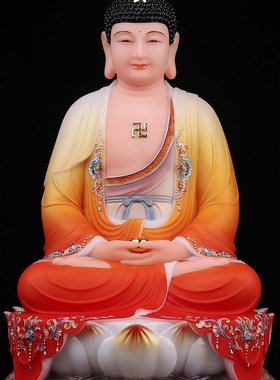 速发汉白玉石观音菩萨释迦摩尼地藏弥勒笑佛娑婆圣三四像全堂佛圣