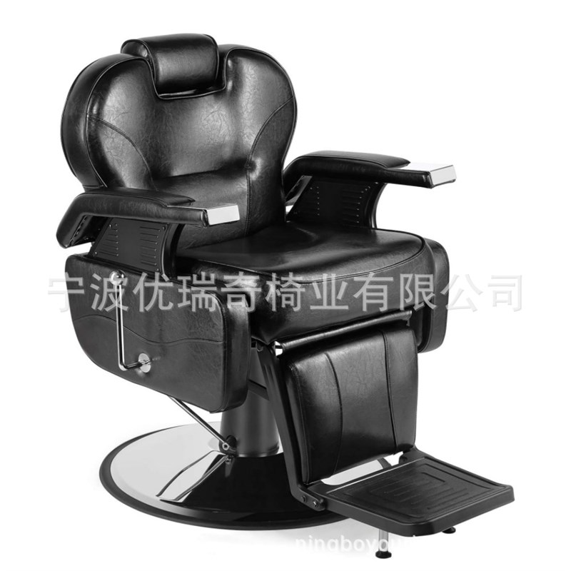 速发理发椅新款美发椅液压可放倒男士剪发椅理发椅工厂邮购包装