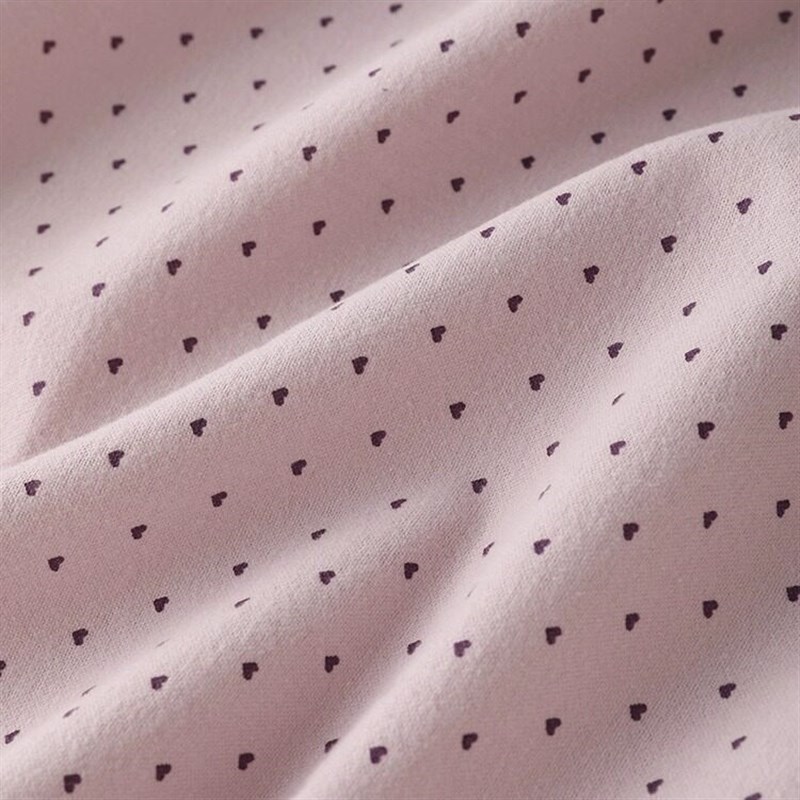 速发is韩风爱心印花纯棉磨毛布料秋连衣裙童装服装棉布面料