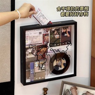 速发演行会旅行票据门火储存盒旅唱足迹打卡飞机票票车票收纳盒放