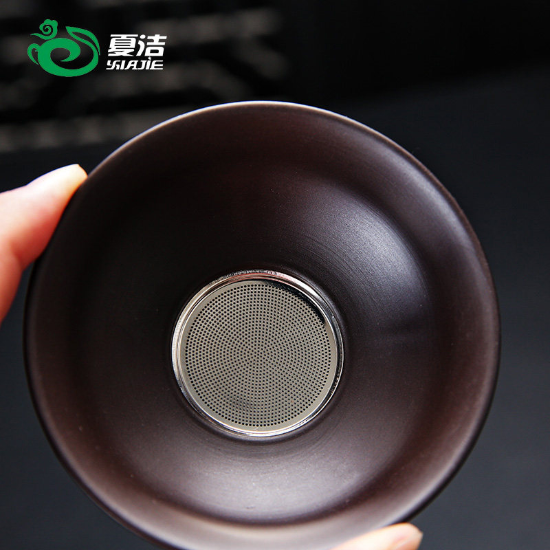 速发紫陶茶漏器单独茶隔茶钢滤网筛不锈过04砂瓷茶杯内胆过滤网配