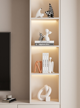 速发高约简级感酒柜装饰品客厅电视柜龛壁办公室书房书柜套装摆件