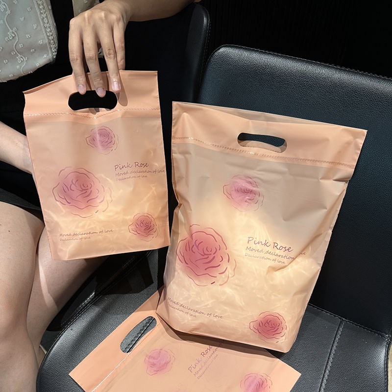速发肉桂粉色磨砂小号袋子内衣袋手提袋饰装品化妆品袋礼品包袋服