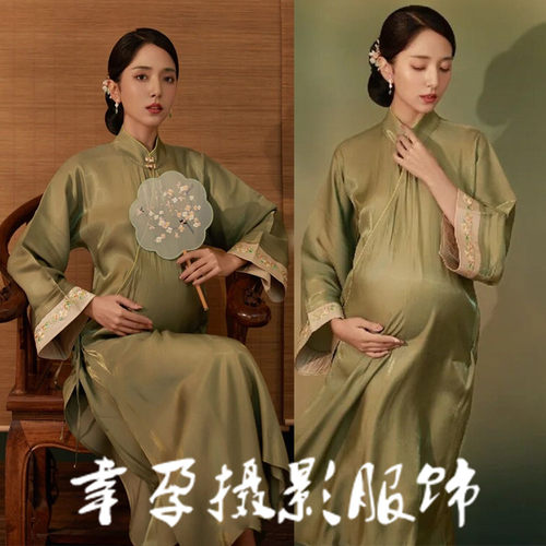 速发影楼孕妇拍照服装复制古风汉服气质摄肚妈咪大影中式明古孕妇