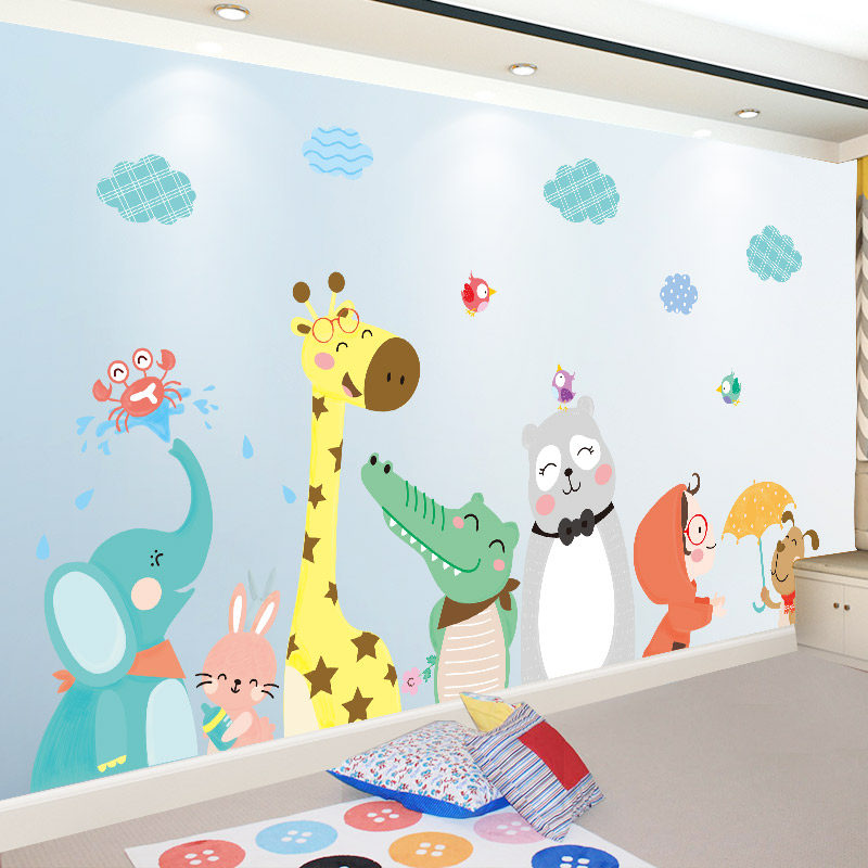 速发立纸墙贴画贴纸画童房卧室幼儿园环创墙面装饰墙儿墙体自粘