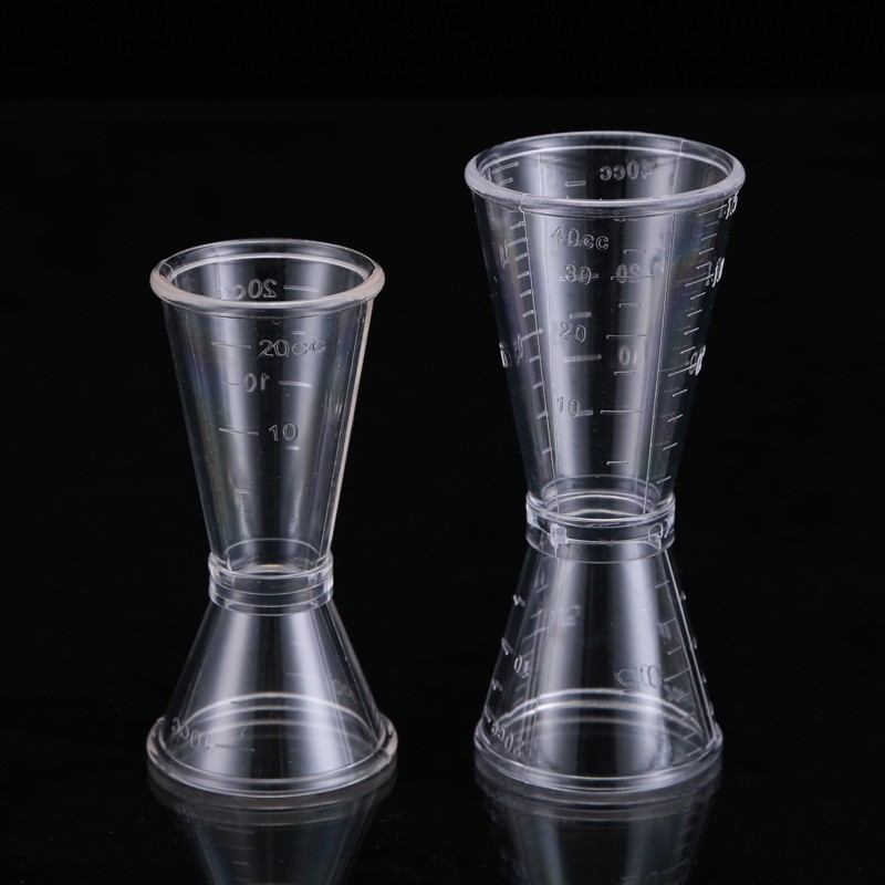 速发珍珠司茶器具PC盎司杯双头量杯 40-2c 量酒杯树脂盎奶杯