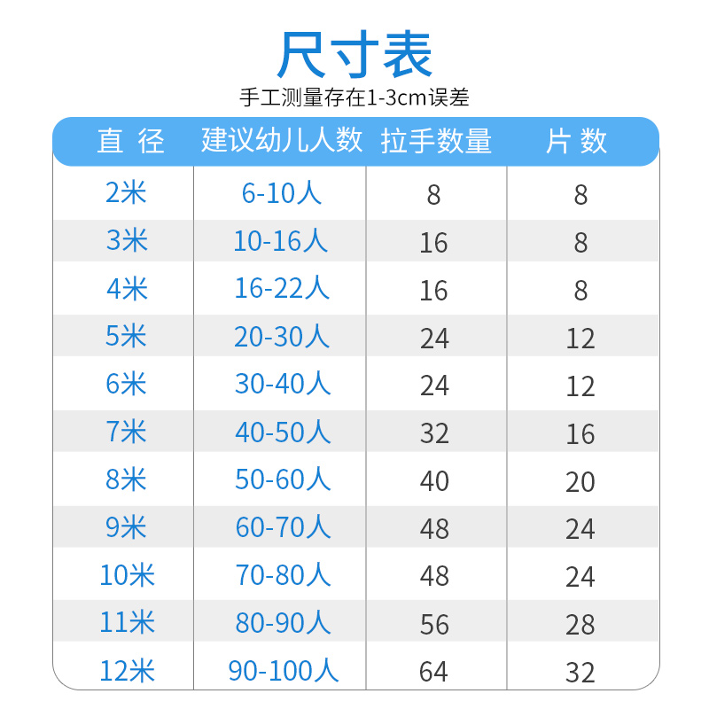 速发彩虹伞幼儿园户外道具儿童教具感统训练玩具体智能活动器材