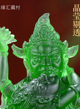 速发家用室内用品五璃寸黑身神铜像琉路财神随财佛小铜像摆件