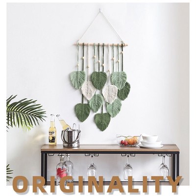 速发亚手工编织棉绳流苏挂毯装饰背景民宿壁饰墙饰壁毯