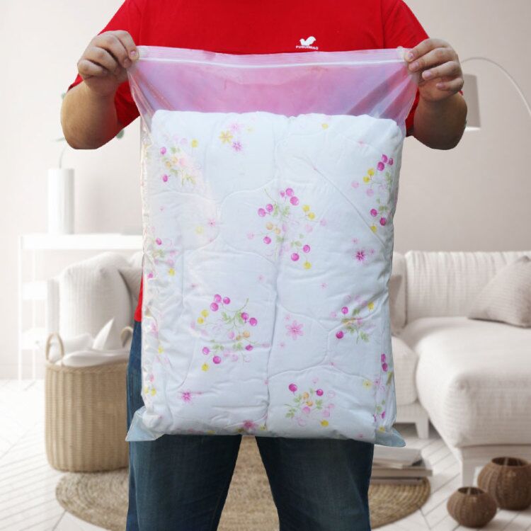 速发大号加纳自封袋塑料透明收厚衣包装服装袋服被子拉链封口密封