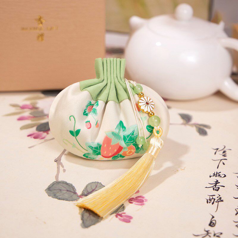 速发端午节水果香囊空袋汉服腰佩随身香包艾叶驱蚊荷包祈福挂包车