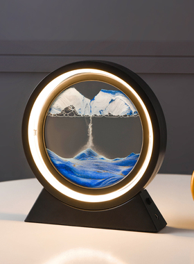 速发流沙画台头摆件家居饰品客厅床灯室柜电视柜卧酒装饰沙漏生日