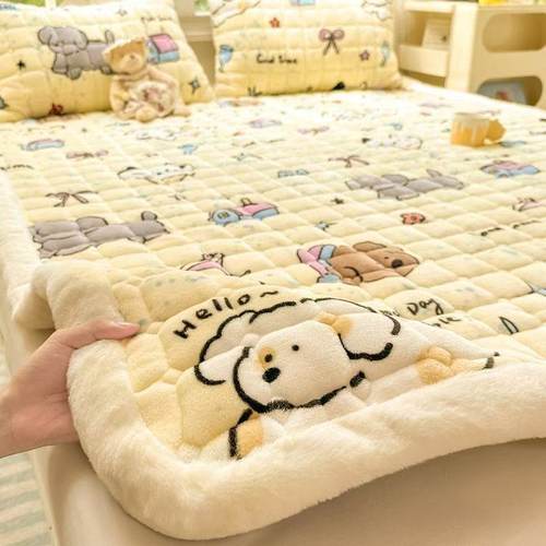 冬季加厚保暖牛奶绒床单毛毯床垫褥子床褥家用软垫学生宿舍床护垫