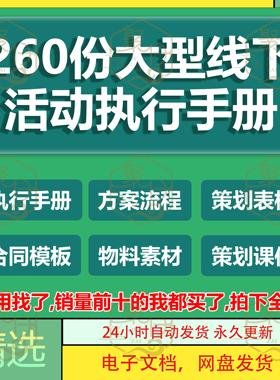 大型线下活动策划执行方案方案会务流程合同对接单SOP模板表素材