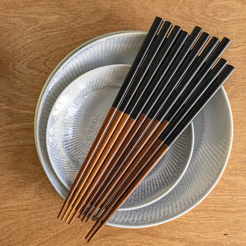 黑胡桃木筷子家用木筷实木原木筷精品高颜值一人一筷中式餐具