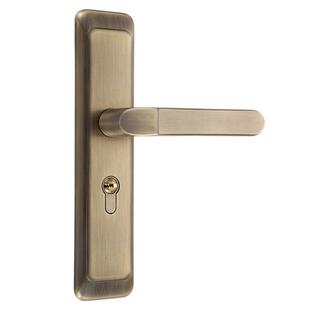 房门锁家用通用型卧室内门黑色锁具三件套静音老式门把手旧门换锁