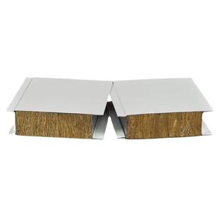 彩钢岩棉夹芯板隔热防火净化车间隔墙吊顶岩棉彩钢板厂家包送货