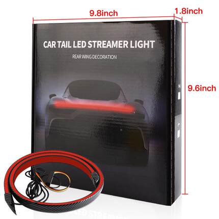 新通用高汽车碳纤尾翼灯条LED多功能光款转向尾灯改装位刹流车灯