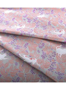 《FS113猫锦装的日记》提花仿宋面料提AAM花锦缎服料国风手布工布