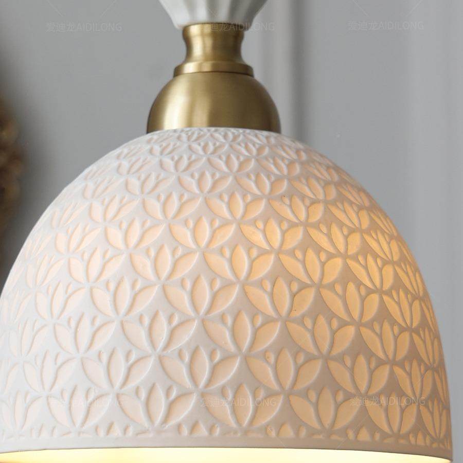 法透式现代小简约奶油风日式48533复古黄床铜卧室头灯餐厅光陶瓷,家装灯饰光源,智能吊灯,淘宝优惠券,粉丝福利购,淘宝优惠卷