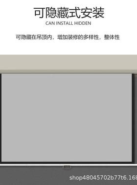 厂家拉手自锁投影仪幕布6挂0-1学50寸壁NDZ家用会议教办公手动投