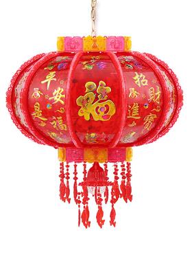 26新款电动七FVU彩旋转走马2灯笼春节门口阳台过饰年挂走0马灯包