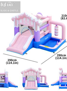 AMF|儿童室内城外充气城堡充滑梯跳床波波池家用小型82056气儿童