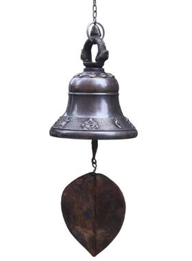 泊尔门FL01手小铃工铛铜铃阳台屋檐民宿酒店软装饰复古尼风铃