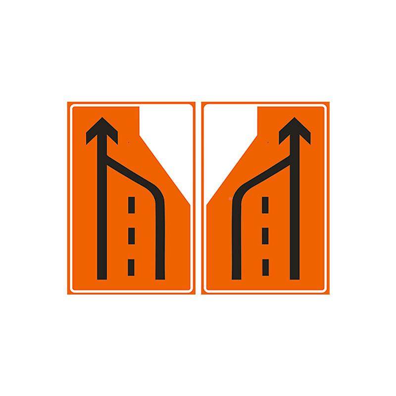 厂家直标销铝板橙警色前方施工道标志牌封闭路示标牌车辆慢行识牌