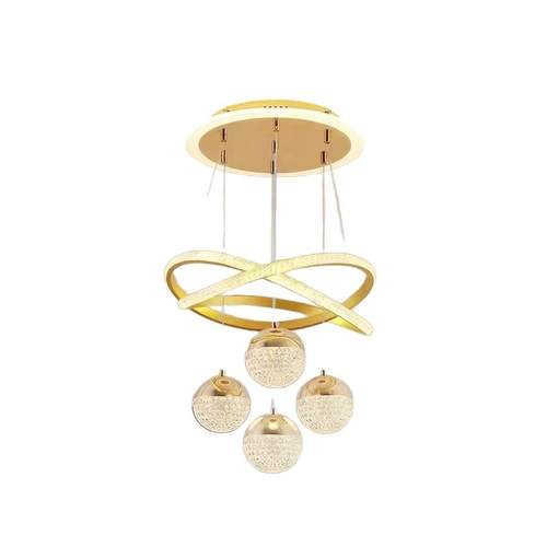 现代简约餐厅LED客厅卧室楼梯间创意吊灯轻奢高级感家庭灯轻奢风