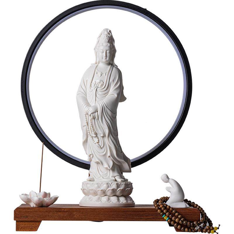 陶瓷立莲佛南海观音菩萨TOF像用摆瓷件灯圈白观世音菩萨站立像家,橡塑材料及制品,工业陶瓷,淘宝优惠券,粉丝福利购,淘宝优惠卷