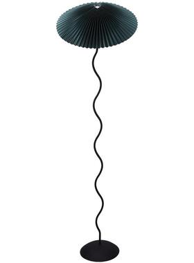 Vintage百红褶落地灯灯客卧室床头网i厅ns风沙发氛围中古92694立