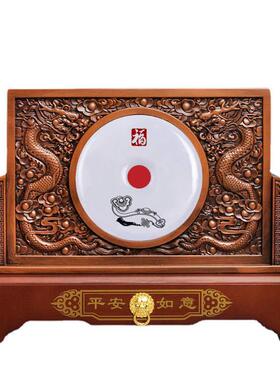 2024龙年生肖屏风摆件玉石九龙壁礼盒套装保险伴手礼直播爆款礼品