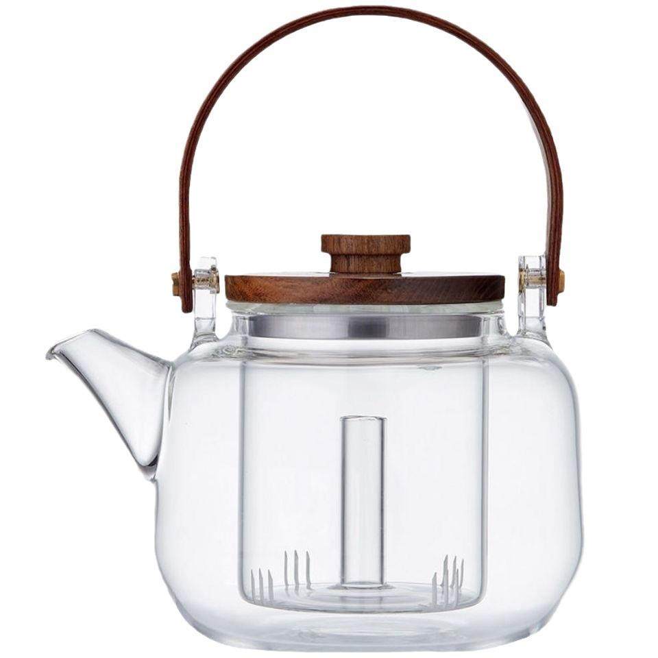 高硼硅玻璃煮茶壶竖纹茶具套装电陶炉煮茶器下午围炉提梁泡茶壶