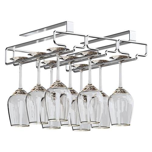 红酒杯架子倒挂酒柜免打孔高脚杯收纳置物架家用悬挂轻奢高档摆件