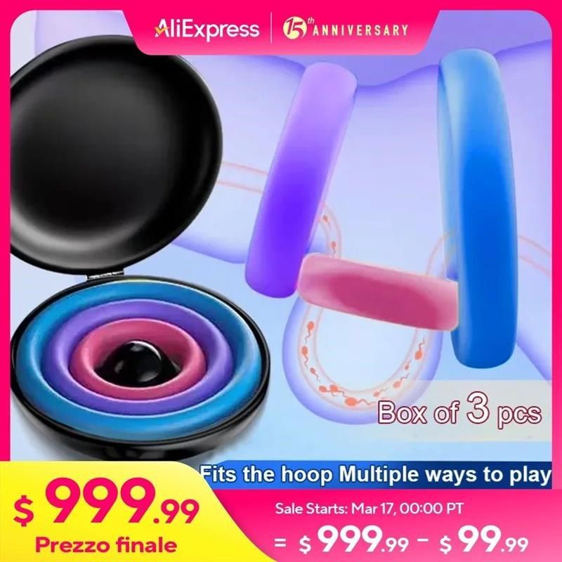 3Pcs Penis Ring For Men Dick Delayed Ejaculation Enhance Ere